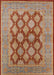 Mid-Century Modern Camel Brown Oriental Rug, urb3134