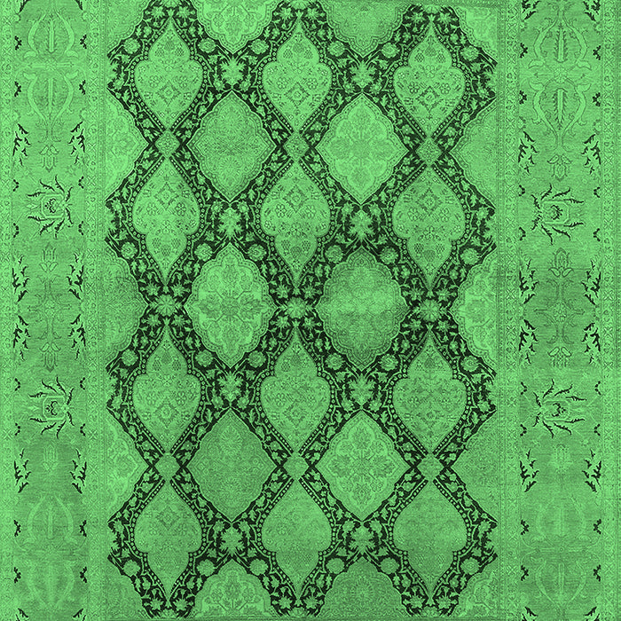 Oriental Emerald Green Industrial Rug, urb3134emgrn