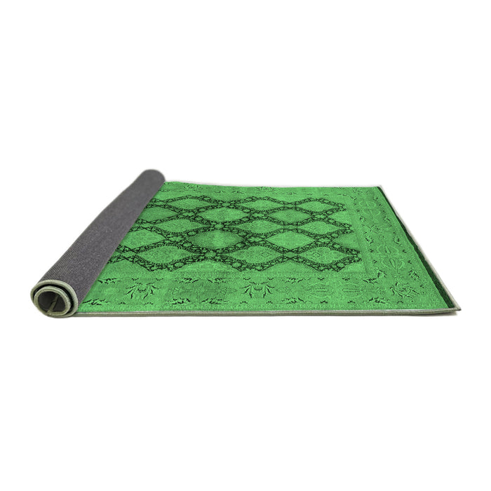 Sideview of Oriental Emerald Green Industrial Rug, urb3134emgrn