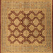 Square Oriental Brown Industrial Rug, urb3134brn