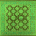 Square Oriental Green Industrial Rug, urb3134grn