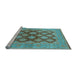 Sideview of Machine Washable Oriental Light Blue Industrial Rug, wshurb3134lblu