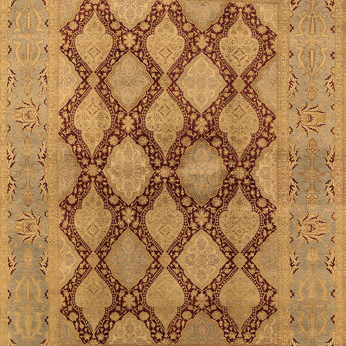 Machine Washable Oriental Brown Industrial Rug, wshurb3134brn