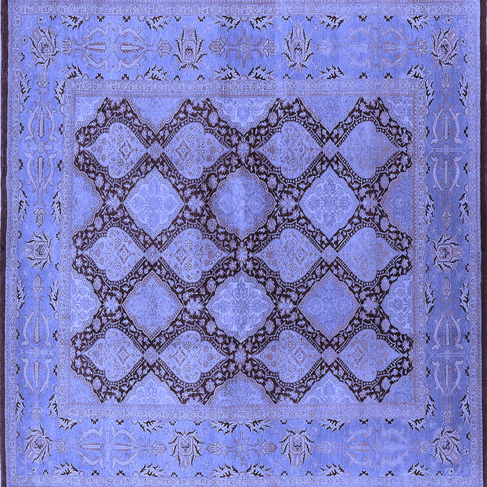 Square Oriental Blue Industrial Rug, urb3134blu
