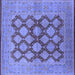 Square Oriental Blue Industrial Rug, urb3134blu