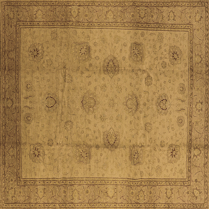 Square Oriental Brown Industrial Rug, urb3135brn