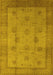 Oriental Yellow Industrial Rug, urb3135yw