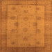 Square Oriental Orange Industrial Rug, urb3135org