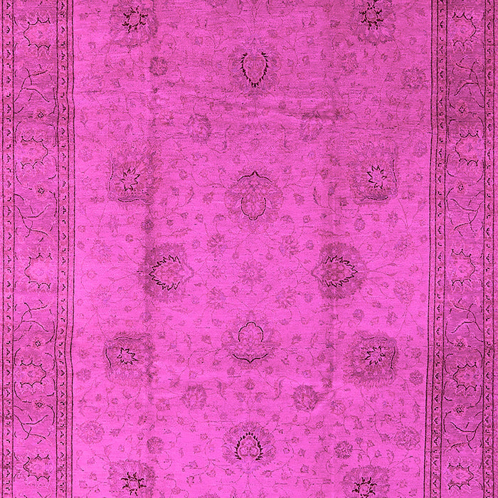 Machine Washable Oriental Pink Industrial Rug, wshurb3135pnk