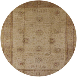 Round Machine Washable Industrial Modern Light Brown Rug, wshurb3135
