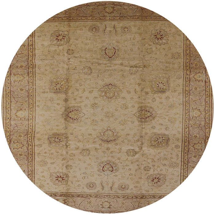 Round Machine Washable Industrial Modern Light Brown Rug, wshurb3135