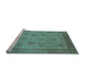 Sideview of Machine Washable Oriental Light Blue Industrial Rug, wshurb3135lblu