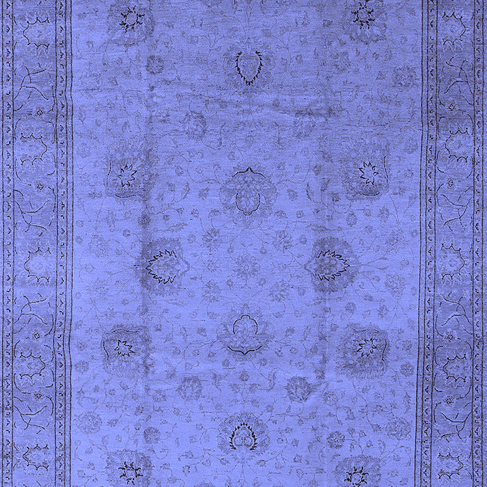 Machine Washable Oriental Blue Industrial Rug, wshurb3135blu