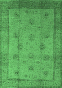 Oriental Emerald Green Industrial Rug, urb3135emgrn