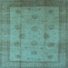 Square Oriental Light Blue Industrial Rug, urb3135lblu