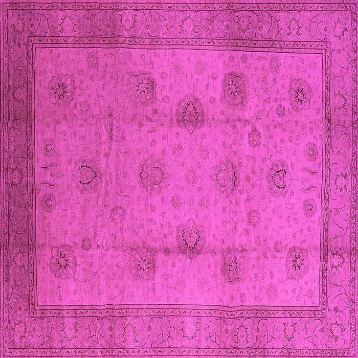 Square Oriental Pink Industrial Rug, urb3135pnk