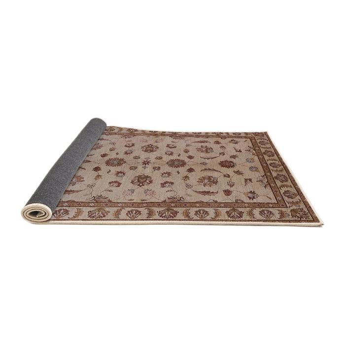 Sideview of Mid-Century Modern Sienna Brown Oriental Rug, urb3136