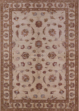 Mid-Century Modern Sienna Brown Oriental Rug, urb3136