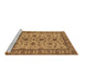 Sideview of Machine Washable Oriental Brown Industrial Rug, wshurb3136brn