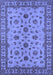 Machine Washable Oriental Blue Industrial Rug, wshurb3136blu