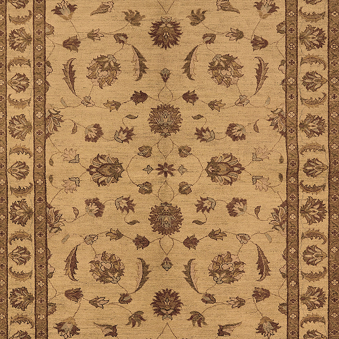 Machine Washable Oriental Brown Industrial Rug, wshurb3136brn