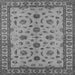 Square Machine Washable Oriental Gray Industrial Rug, wshurb3136gry