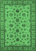 Machine Washable Oriental Emerald Green Industrial Area Rugs, wshurb3136emgrn