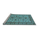 Sideview of Machine Washable Oriental Light Blue Industrial Rug, wshurb3136lblu