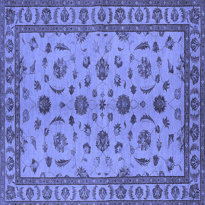 Square Oriental Blue Industrial Rug, urb3136blu