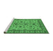 Sideview of Machine Washable Oriental Emerald Green Industrial Area Rugs, wshurb3136emgrn