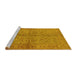 Sideview of Machine Washable Oriental Yellow Industrial Rug, wshurb3137yw