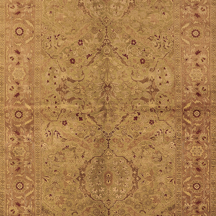 Machine Washable Oriental Brown Industrial Rug, wshurb3137brn