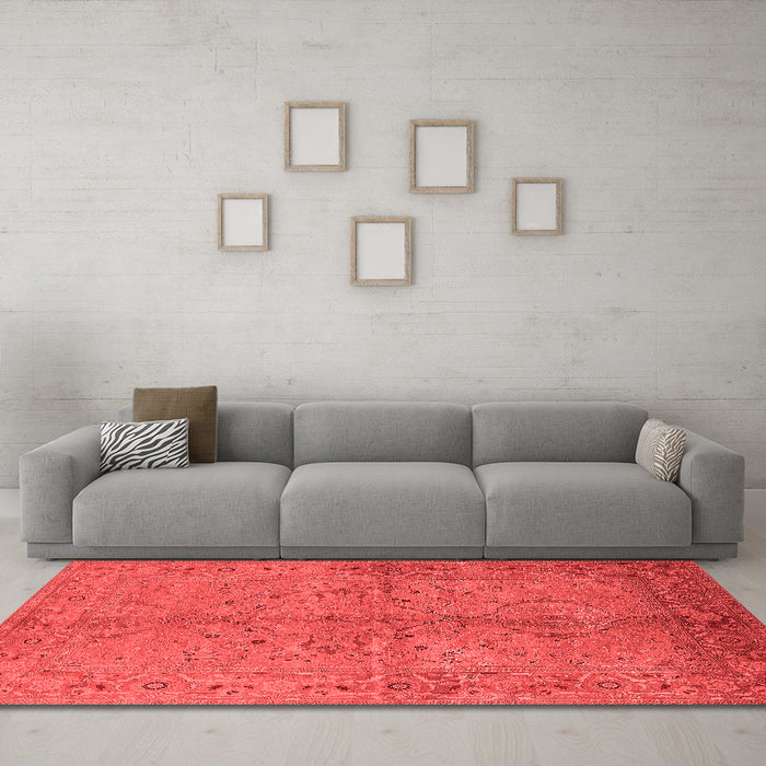 Industrial Red Washable Rugs