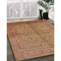 Mid-Century Modern Brown Oriental Rug, urb3137