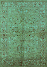 Oriental Turquoise Industrial Rug, urb3137turq