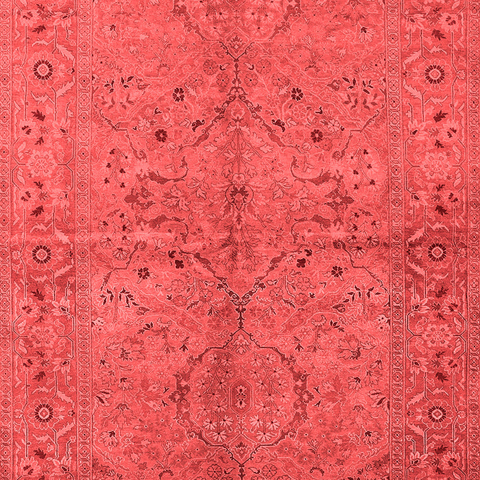 Machine Washable Oriental Red Industrial Rug, wshurb3137red