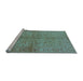 Sideview of Machine Washable Oriental Light Blue Industrial Rug, wshurb3137lblu