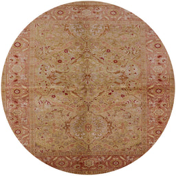 Round Machine Washable Industrial Modern Peru Brown Rug, wshurb3137