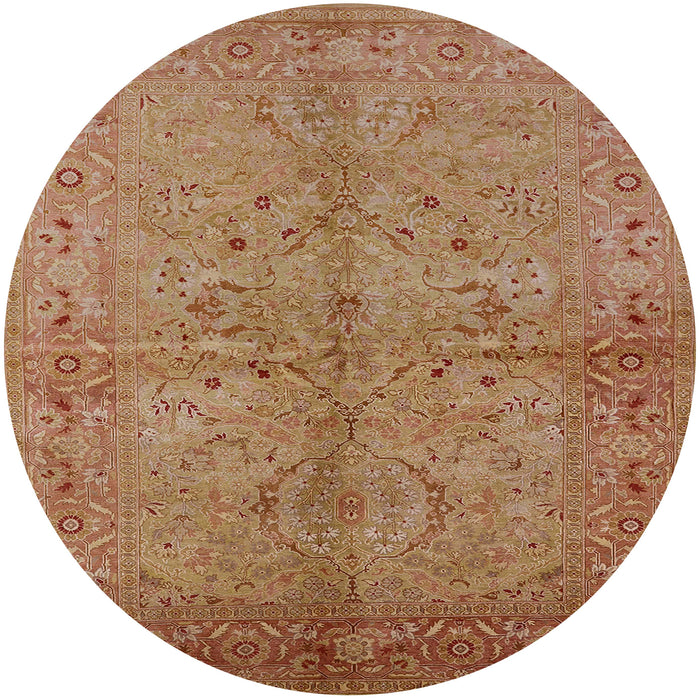 Round Machine Washable Industrial Modern Peru Brown Rug, wshurb3137