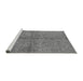 Sideview of Machine Washable Oriental Gray Industrial Rug, wshurb3137gry