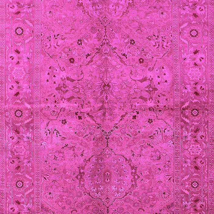 Machine Washable Oriental Pink Industrial Rug, wshurb3137pnk