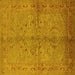 Square Oriental Yellow Industrial Rug, urb3137yw