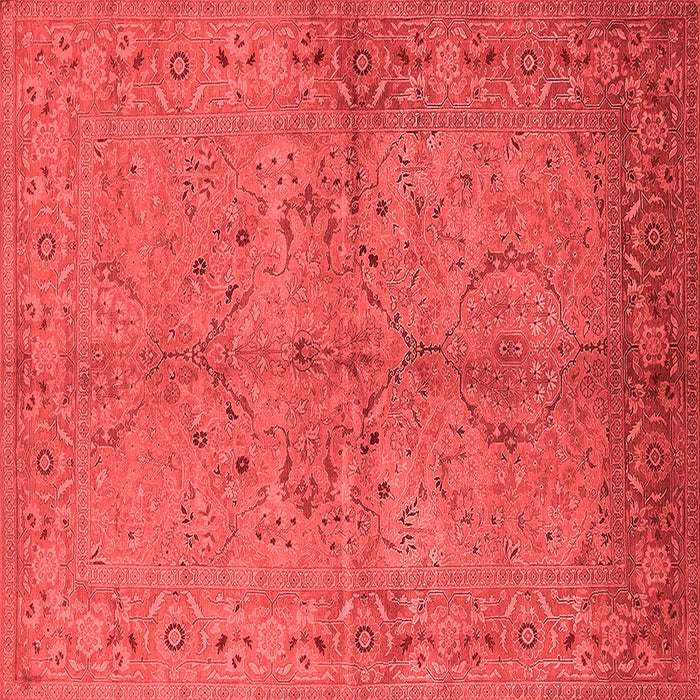 Machine Washable Oriental Red Industrial Rug, wshurb3137red