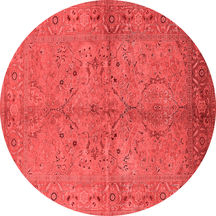 Machine Washable Oriental Red Industrial Rug, wshurb3137red