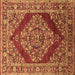 Square Oriental Brown Industrial Rug, urb3138brn