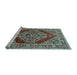 Sideview of Machine Washable Oriental Light Blue Industrial Rug, wshurb3138lblu