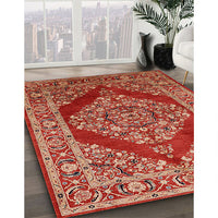 Mid-Century Modern Red Oriental Rug, urb3138