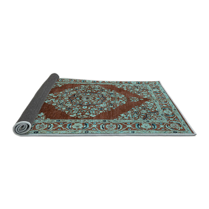 Sideview of Oriental Light Blue Industrial Rug, urb3138lblu