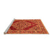 Sideview of Machine Washable Oriental Orange Industrial Area Rugs, wshurb3138org