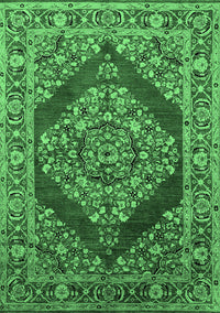 Oriental Emerald Green Industrial Rug, urb3138emgrn